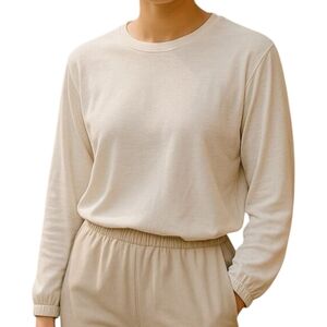Banana Republic NWT Women's Ivory Heather Crewneck Shirt Size XS